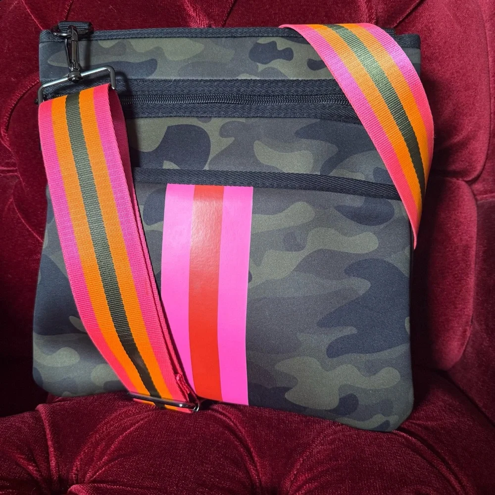 HAUTE SHORE - Blake Showoff Neoprene Camo Pink Crossbody Bag
